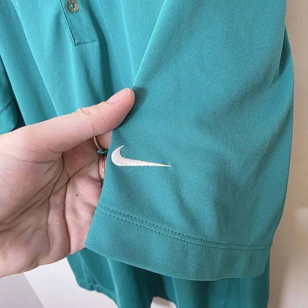 Nike Golf‎ Tour Performance Blue Sporty Athleisure Outdoor Dri-Fit Polo Size XL